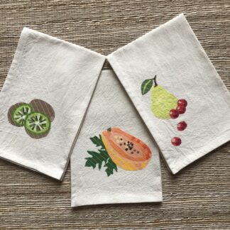 Calyz Papaya Group Tea Towel (Set of 3)